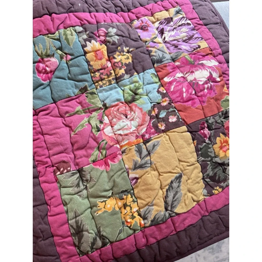 The Company Store Potpourri Quilted Floral Patchwork Shams Set of 4 N306 Cotton